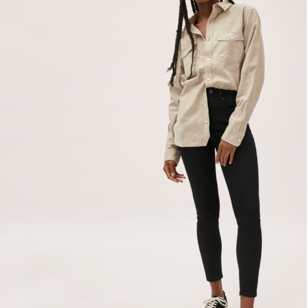 Everlane - Authentic Stretch High-Rise Skinny - Black - 26 ankle